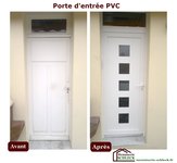 rénovation d'une porte d'entrée PVC, isolation, sécurité à Verfeil 31